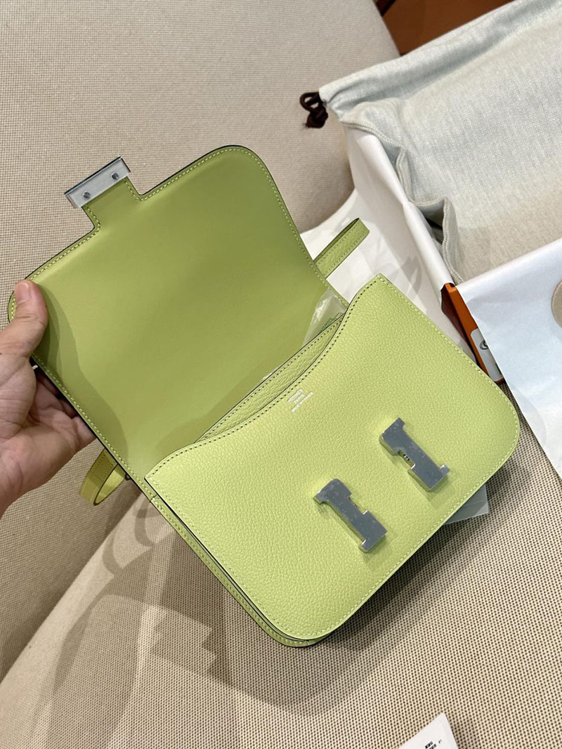 エルメス HERMES コンスタンス3 ミニ ジョーヌブルジョン シェブルミゾル シルバー金具 2412869 旅行 ショルダーバッグ レディース 軽い - 画像 (6)