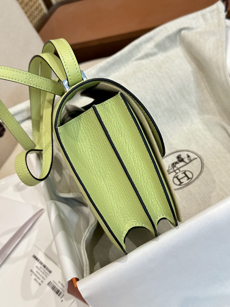 エルメス HERMES コンスタンス3 ミニ ジョーヌブルジョン シェブルミゾル シルバー金具 2412869 旅行 ショルダーバッグ レディース 軽い - 画像 (4)
