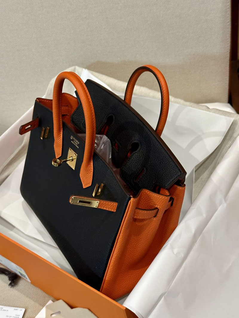 エルメス HERMES バーキン25 パーソナル 黒 ブラック/フュー トゴ ゴールド金具 2412874 レディース バーキン 値段 新品 - 画像 (9)