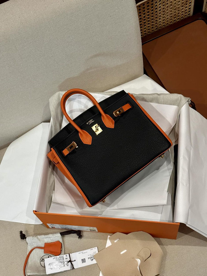 エルメス HERMES バーキン25 パーソナル 黒 ブラック/フュー トゴ ゴールド金具 2412874 レディース バーキン 値段 新品 - 画像 (8)