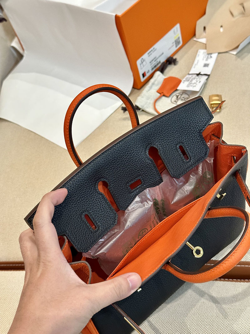 エルメス HERMES バーキン25 パーソナル 黒 ブラック/フュー トゴ ゴールド金具 2412874 レディース バーキン 値段 新品 - 画像 (7)