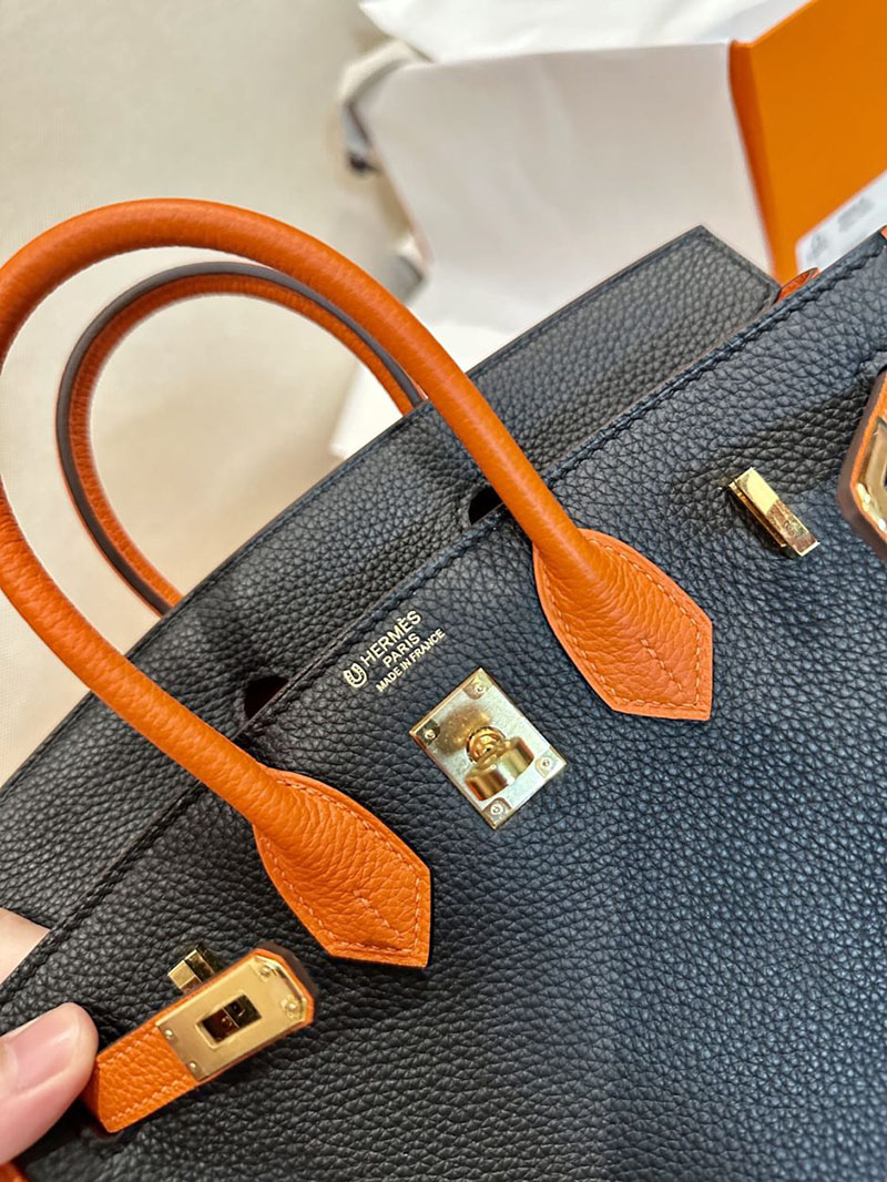 エルメス HERMES バーキン25 パーソナル 黒 ブラック/フュー トゴ ゴールド金具 2412874 レディース バーキン 値段 新品 - 画像 (2)