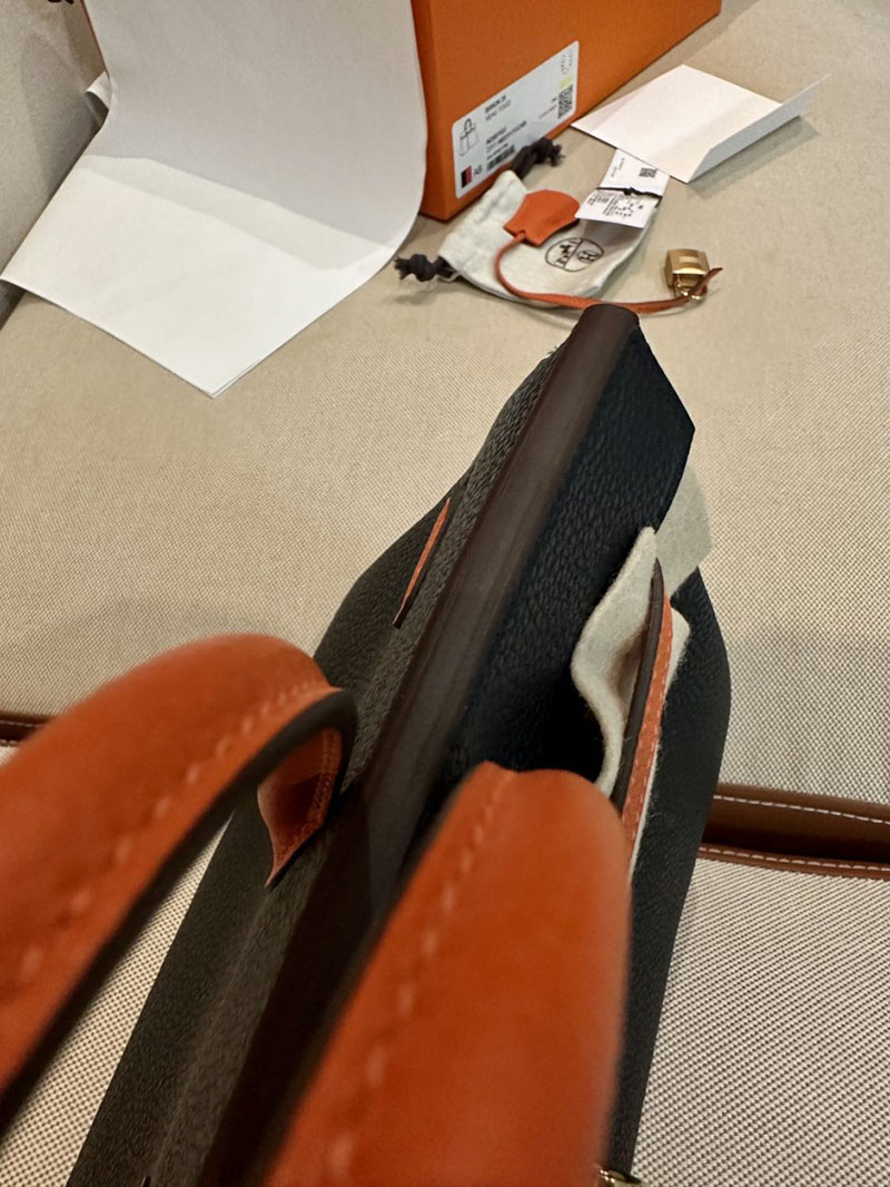 エルメス HERMES バーキン25 パーソナル 黒 ブラック/フュー トゴ ゴールド金具 2412874 レディース バーキン 値段 新品 - 画像 (16)