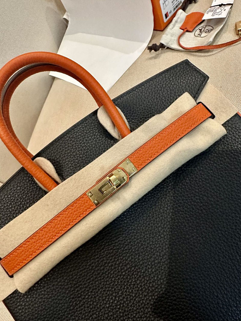 エルメス HERMES バーキン25 パーソナル 黒 ブラック/フュー トゴ ゴールド金具 2412874 レディース バーキン 値段 新品 - 画像 (13)