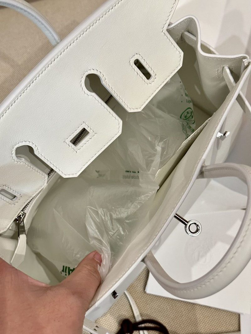 エルメス HERMES バーキン25 白 ホワイト スイフト シルバー金具 2412875 バーキン 白 値段 - 画像 (6)