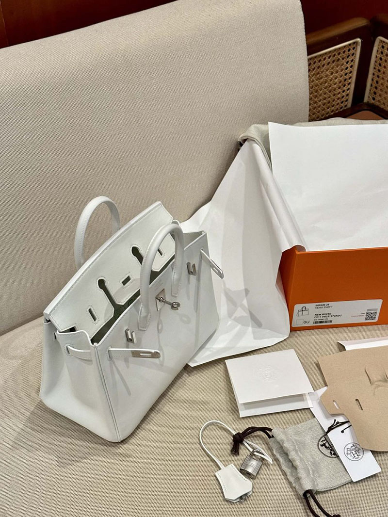 エルメス HERMES バーキン25 白 ホワイト スイフト シルバー金具 2412875 バーキン 白 値段 - 画像 (2)