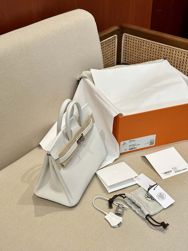 エルメス HERMES バーキン25 白 ホワイト スイフト シルバー金具 2412875 バーキン 白 値段 - 画像 (14)
