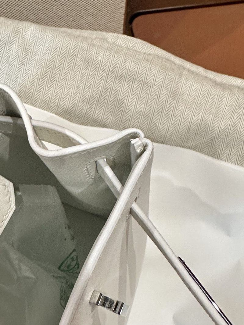 エルメス HERMES バーキン25 白 ホワイト スイフト シルバー金具 2412875 バーキン 白 値段 - 画像 (11)