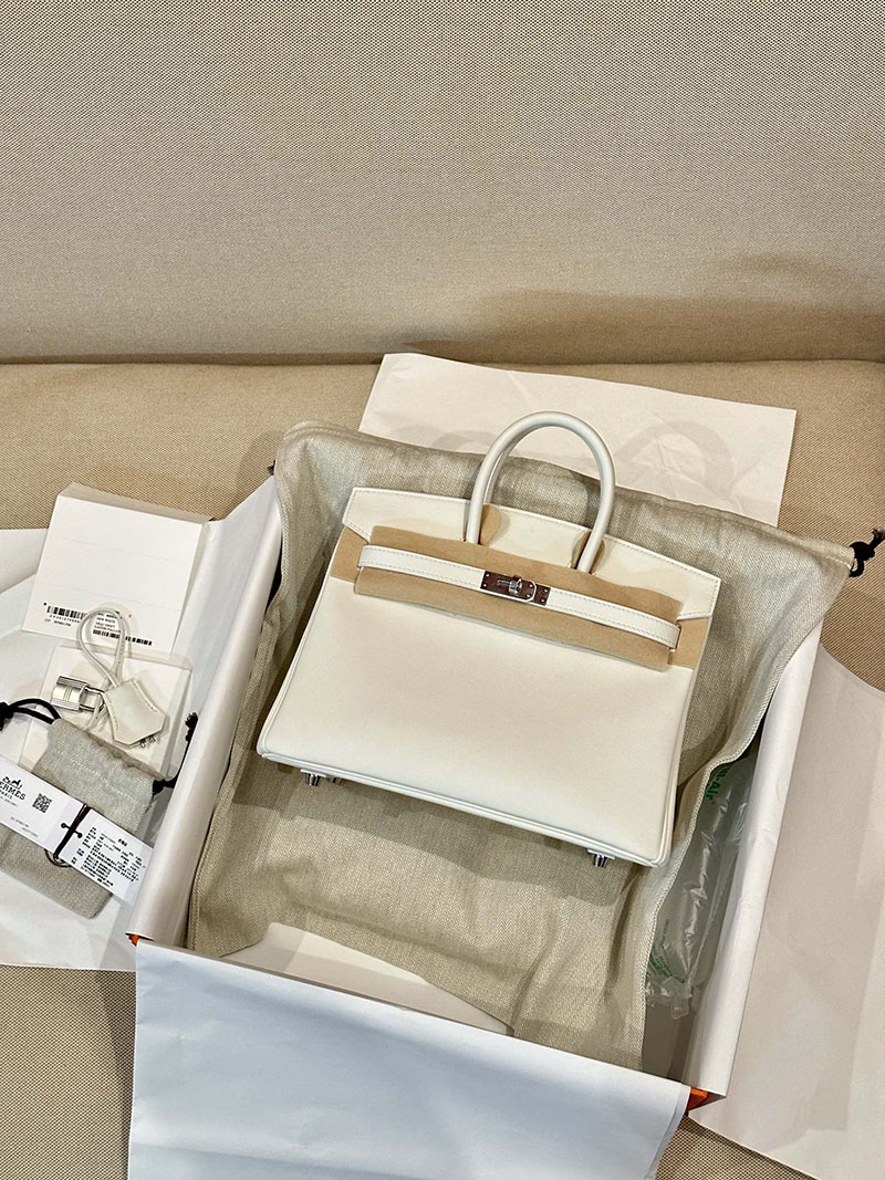 エルメス HERMES バーキン25 白 ホワイト スイフト シルバー金具 2412875 バーキン 白 値段 - 画像 (9)
