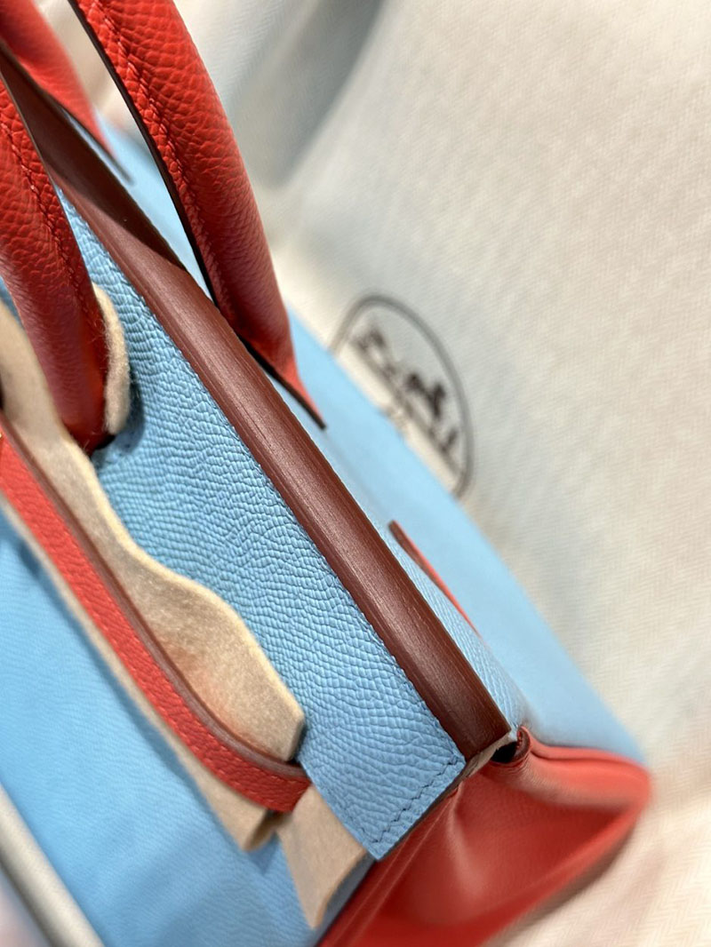 エルメス HERMES バーキン25 パーソナル セレステ/フュー ヴォーエプソン ゴールド金具 2412876 バーキン 定価 2024 - 画像 (3)