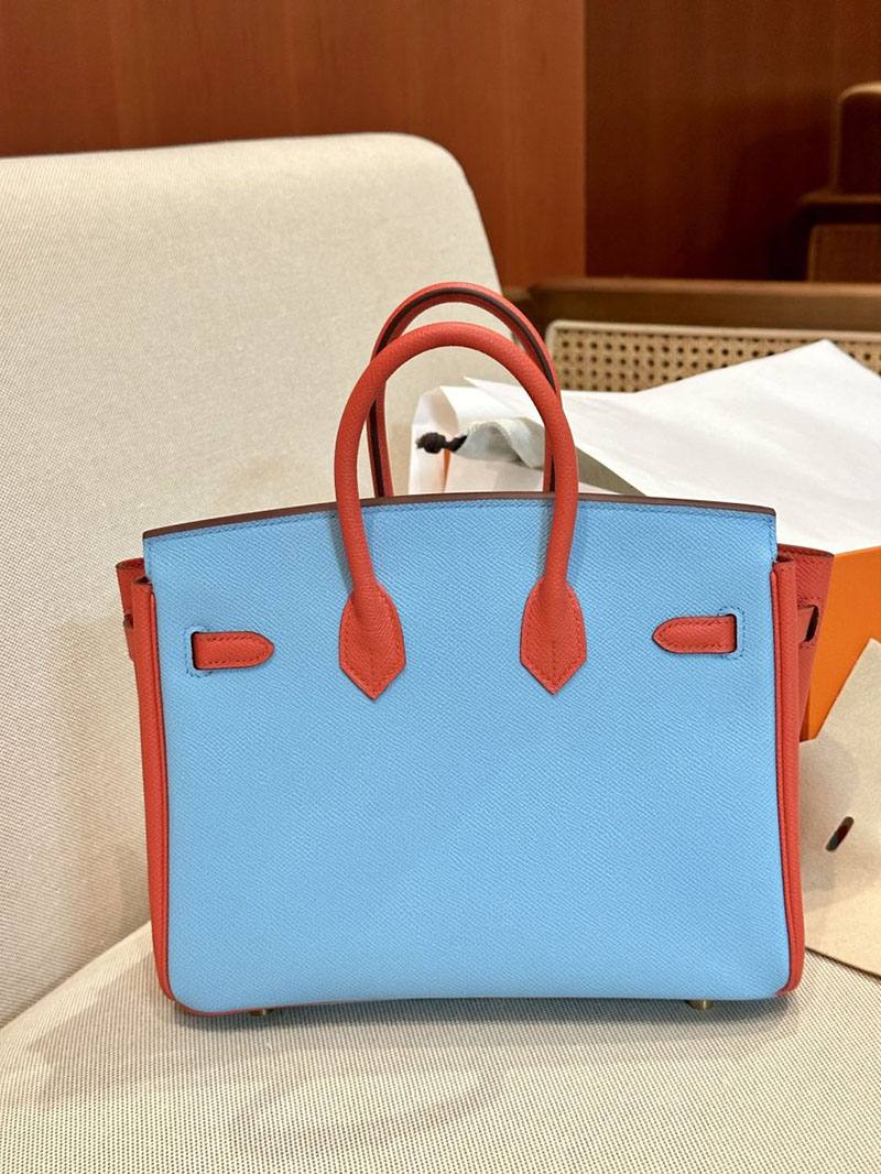 エルメス HERMES バーキン25 パーソナル セレステ/フュー ヴォーエプソン ゴールド金具 2412876 バーキン 定価 2024 - 画像 (10)