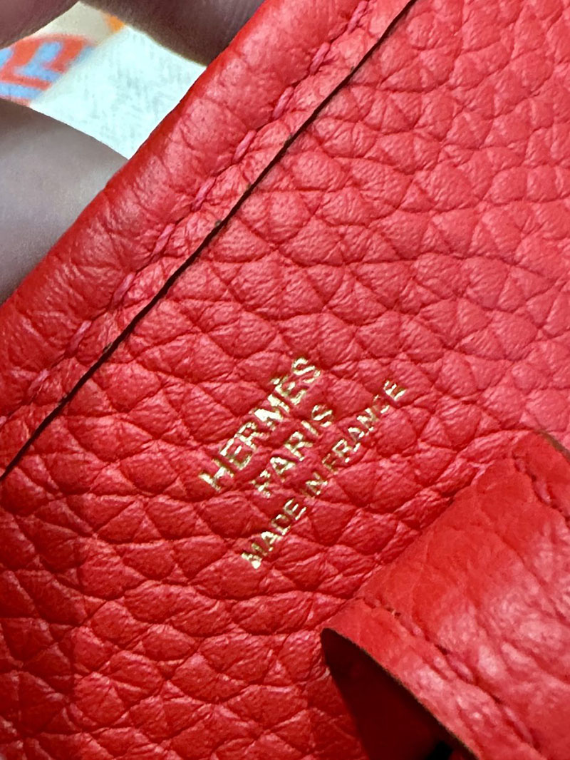 エルメス HERMES エヴリン 16 TPM ルージュカザック トリヨンクレマンス ゴールド金具 2412878 エヴリン tpm ストラップ - 画像 (6)