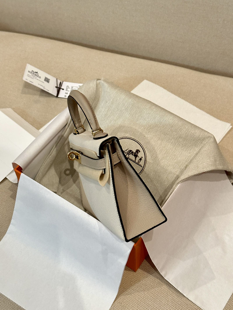 エルメス ケリーミニ2 パーソナル クレ/トレンチ ヴォーエプソン ゴールド金具 2412879 ミニケリー 定価 - 画像 (8)