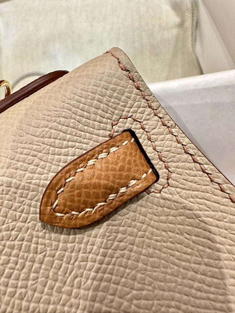 エルメス ケリーミニ2 パーソナル トレンチ/ゴールド ヴォーエプソン ゴールド金具 2412880 ミニケリー 定価 - 画像 (9)