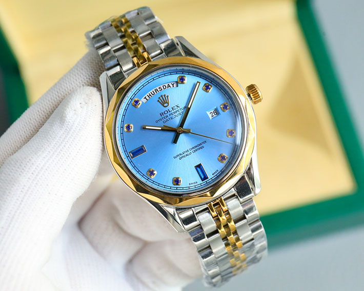 最高級ロレックススーパーコピー ロレックス デイデイト コピー スカイブルー ROLEX ロレックス デイデイト 金無垢 定価 2514881 - 画像 (9)