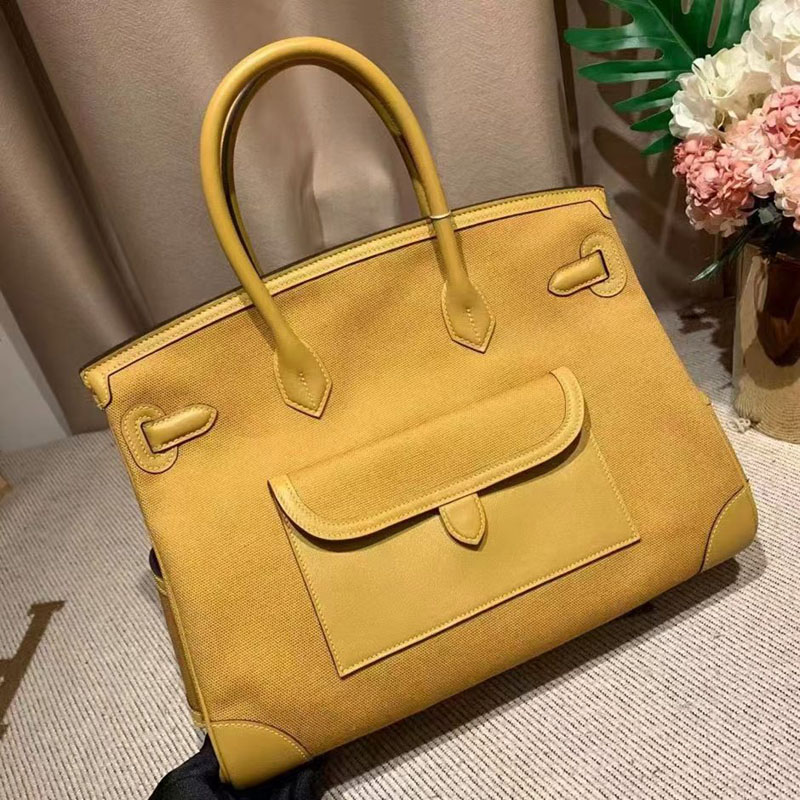 エルメス HERMES バーキン 35cm カーゴ セサミ トワルゴエラン×スイフト シルバー金具 2412890 バーキン カーゴ35 定価 - 画像 (6)