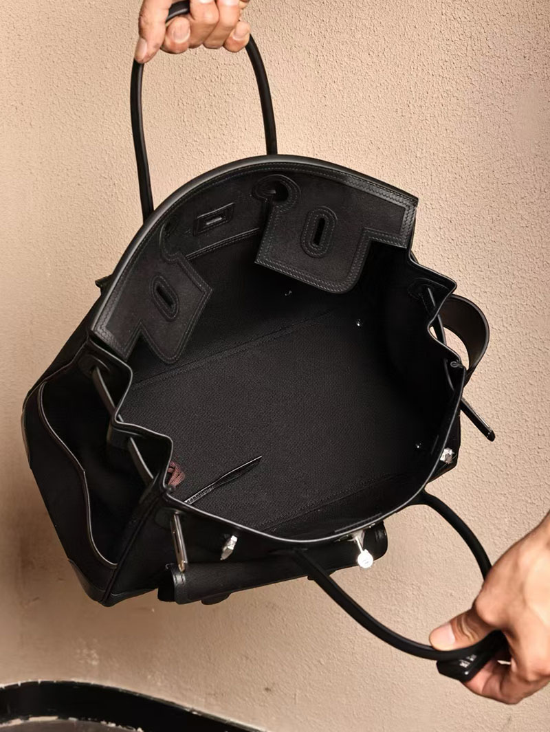 エルメス HERMES バーキン 35cm カーゴ 黒 ブラック トワルゴエラン×スイフト シルバー金具 2412891 バーキン カーゴ35 定価 - 画像 (3)