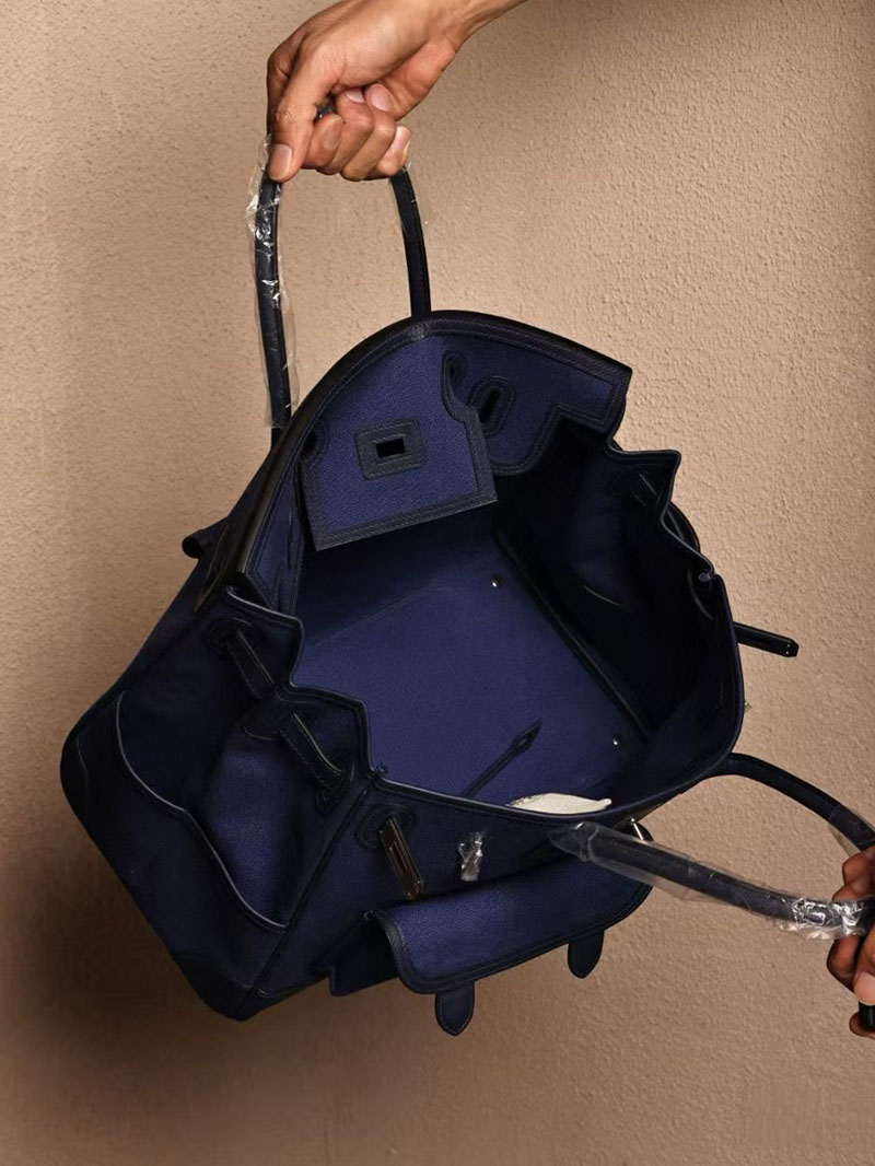 エルメス HERMES バーキン 35cm カーゴ ブルーニュイ トワルゴエラン×スイフト シルバー金具 2412892 バーキン カーゴ35 定価 - 画像 (6)