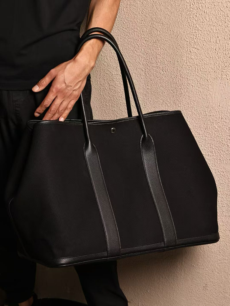 エルメス HERMES ガーデンパーティ 49 GM 黒 ブラック ツイルアッシュ/ネゴンダ シルバー金具 2412904 エルメス トートバッグ メンズ - 画像 (9)