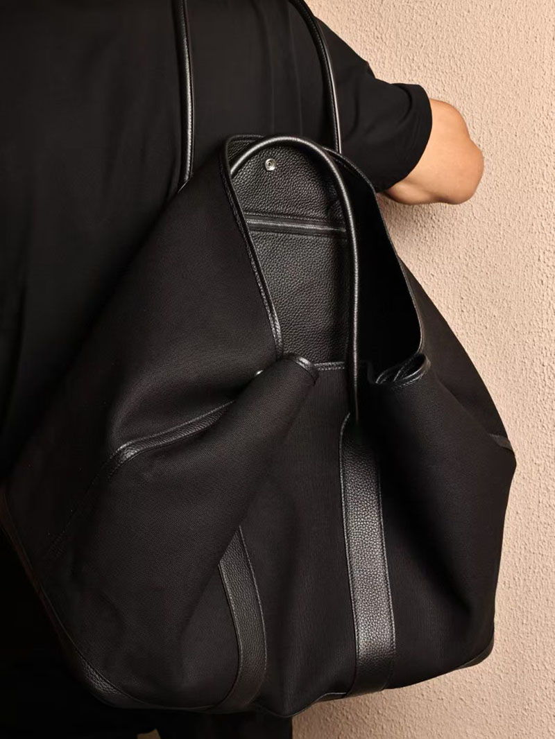 エルメス HERMES ガーデンパーティ 49 GM 黒 ブラック ツイルアッシュ/ネゴンダ シルバー金具 2412904 エルメス トートバッグ メンズ - 画像 (7)