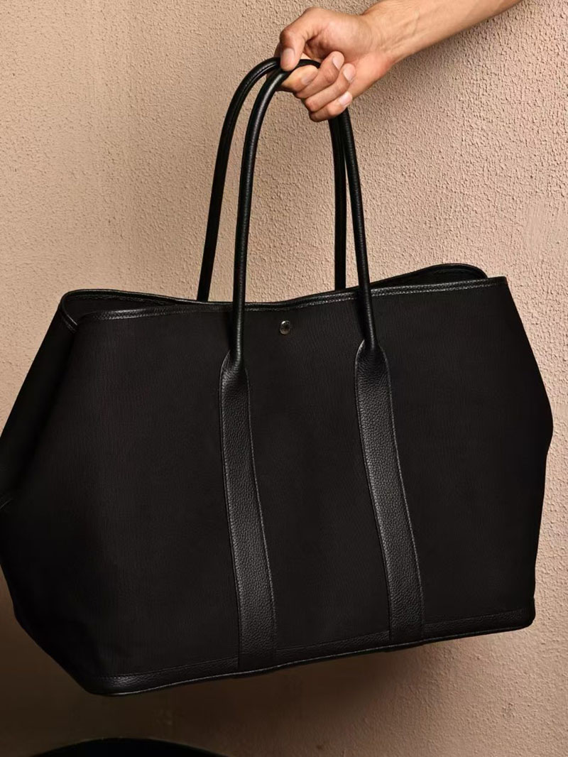 エルメス HERMES ガーデンパーティ 49 GM 黒 ブラック ツイルアッシュ/ネゴンダ シルバー金具 2412904 エルメス トートバッグ メンズ - 画像 (3)