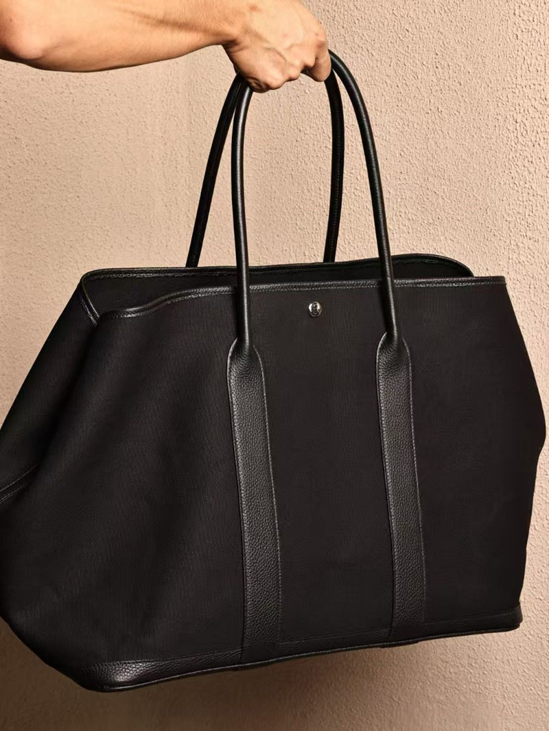 エルメス HERMES ガーデンパーティ 49 GM 黒 ブラック ツイルアッシュ/ネゴンダ シルバー金具 2412904 エルメス トートバッグ メンズ - 画像 (2)