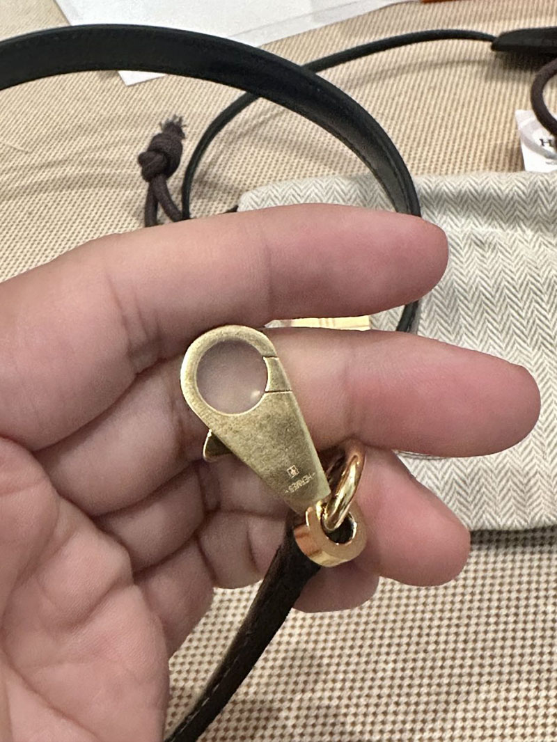 エルメス HERMES ケリー28 外縫い 黒 ブラック ボックスカーフ ゴールド金具 2412906 ケリー28 ボックスカーフ - 画像 (14)