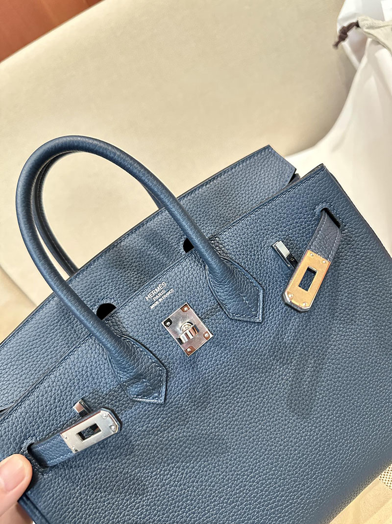 エルメス HERMES バーキン25 ブルードプリュス トゴ シルバー金具 2412909 エルメス 刻印 2025 - 画像 (5)