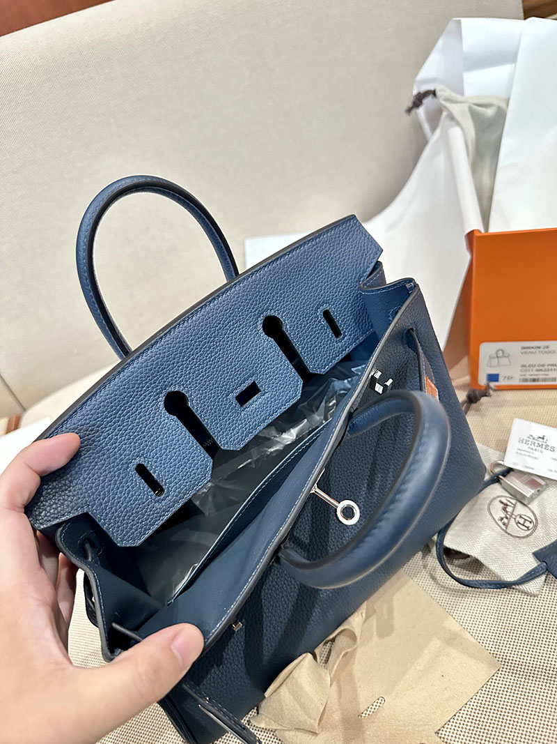 エルメス HERMES バーキン25 ブルードプリュス トゴ シルバー金具 2412909 エルメス 刻印 2025 - 画像 (4)