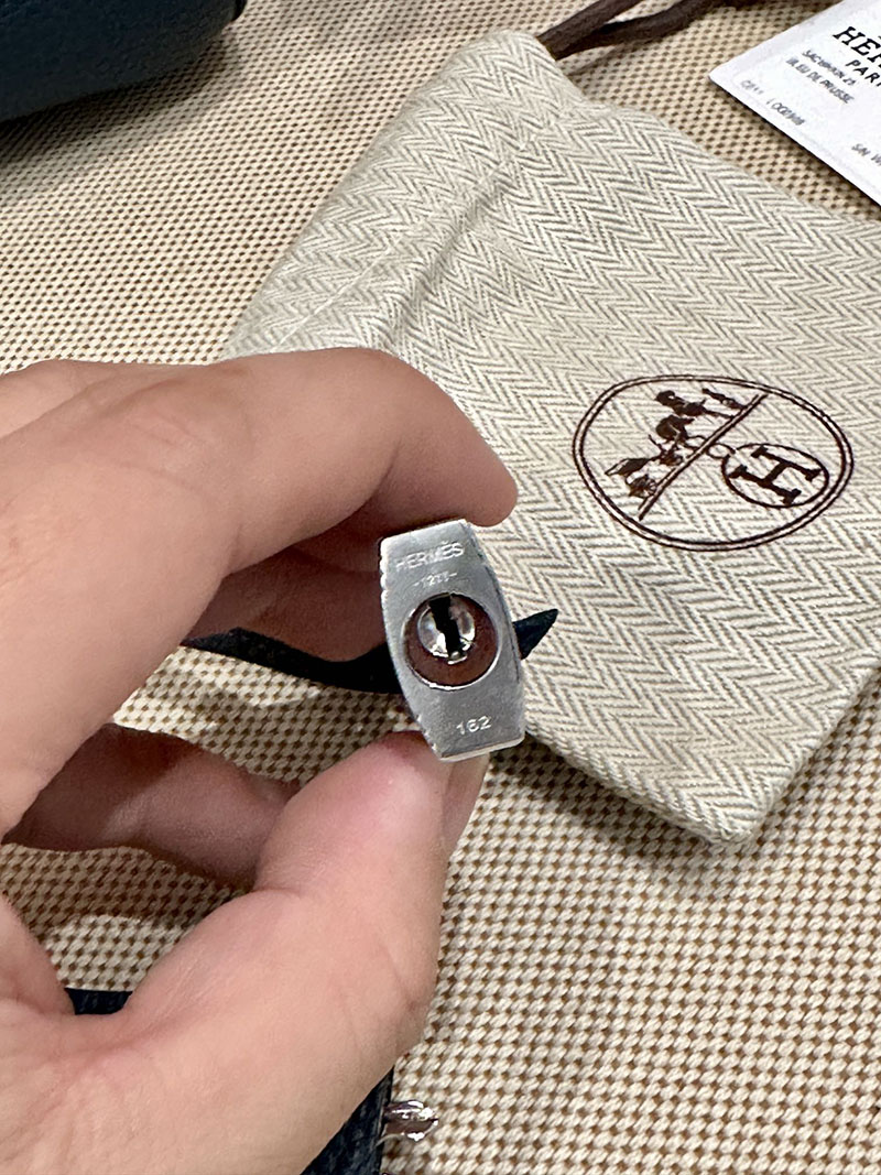 エルメス HERMES バーキン25 ブルードプリュス トゴ シルバー金具 2412909 エルメス 刻印 2025 - 画像 (2)