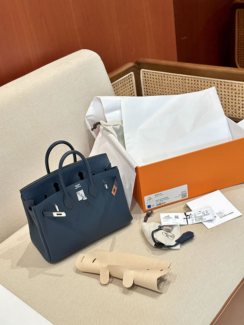 エルメス HERMES バーキン25 ブルードプリュス トゴ シルバー金具 2412909 エルメス 刻印 2025 - 画像 (8)