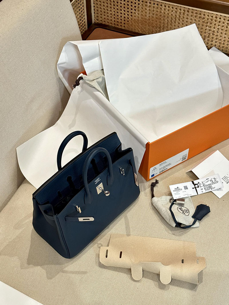 エルメス HERMES バーキン25 ブルードプリュス トゴ シルバー金具 2412909 エルメス 刻印 2025 - 画像 (7)