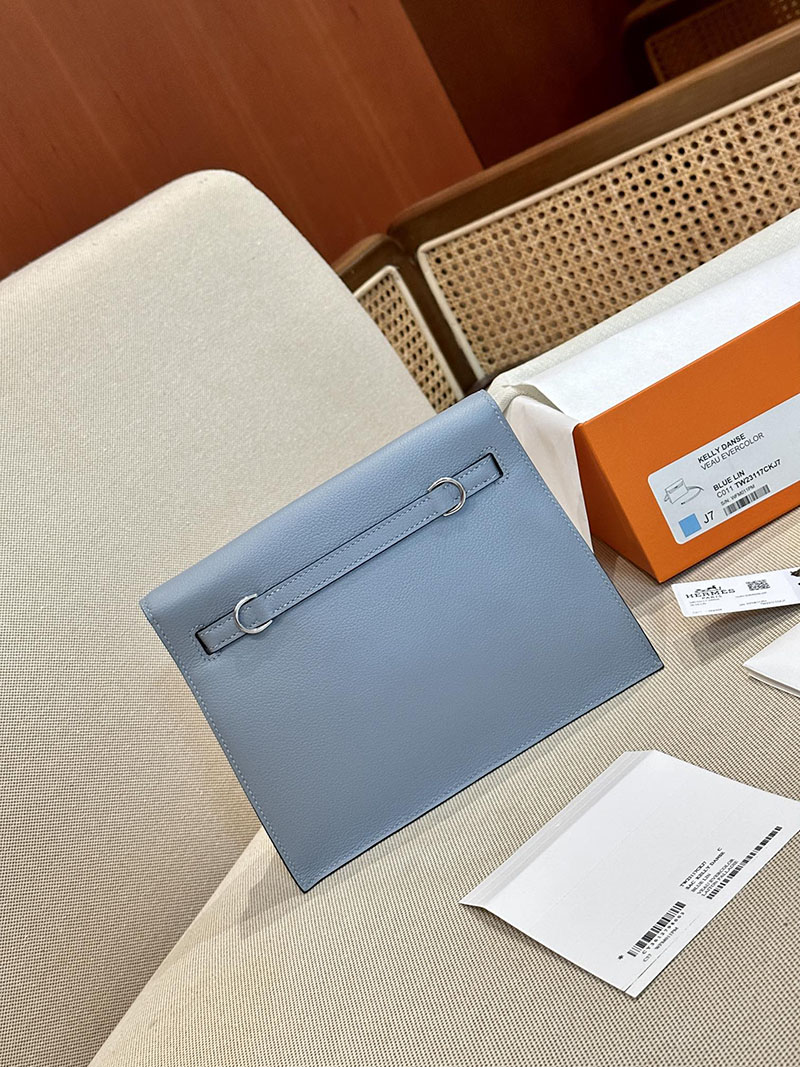 エルメスケリーリュック HERMES エルメス ケリーダンス2 ブルーラン エバーカラー シルバー金具 2412910 - 画像 (9)