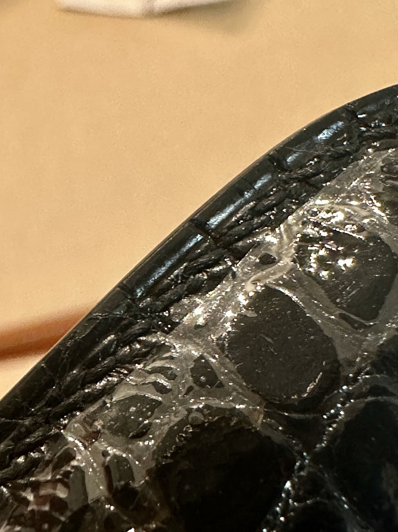 エルメス コンスタンス1 24MM 黒 ブラック クロコダイル アリゲーターマット シルバー金具 2412911 クロコダイルバッグ 本物 レディース - 画像 (3)