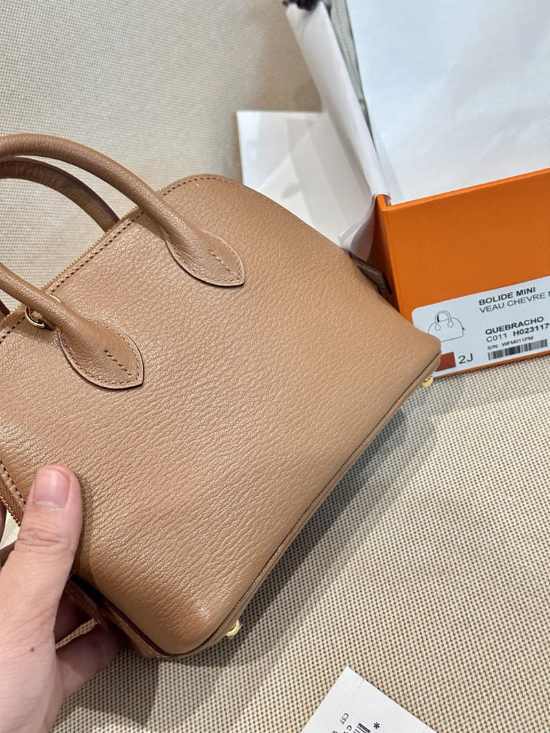 エルメス HERMES ボリード1923 20 ミニ ケブラコ シェブルミゾル ゴールド金具 2412916 ボリード風バッグ - 画像 (12)