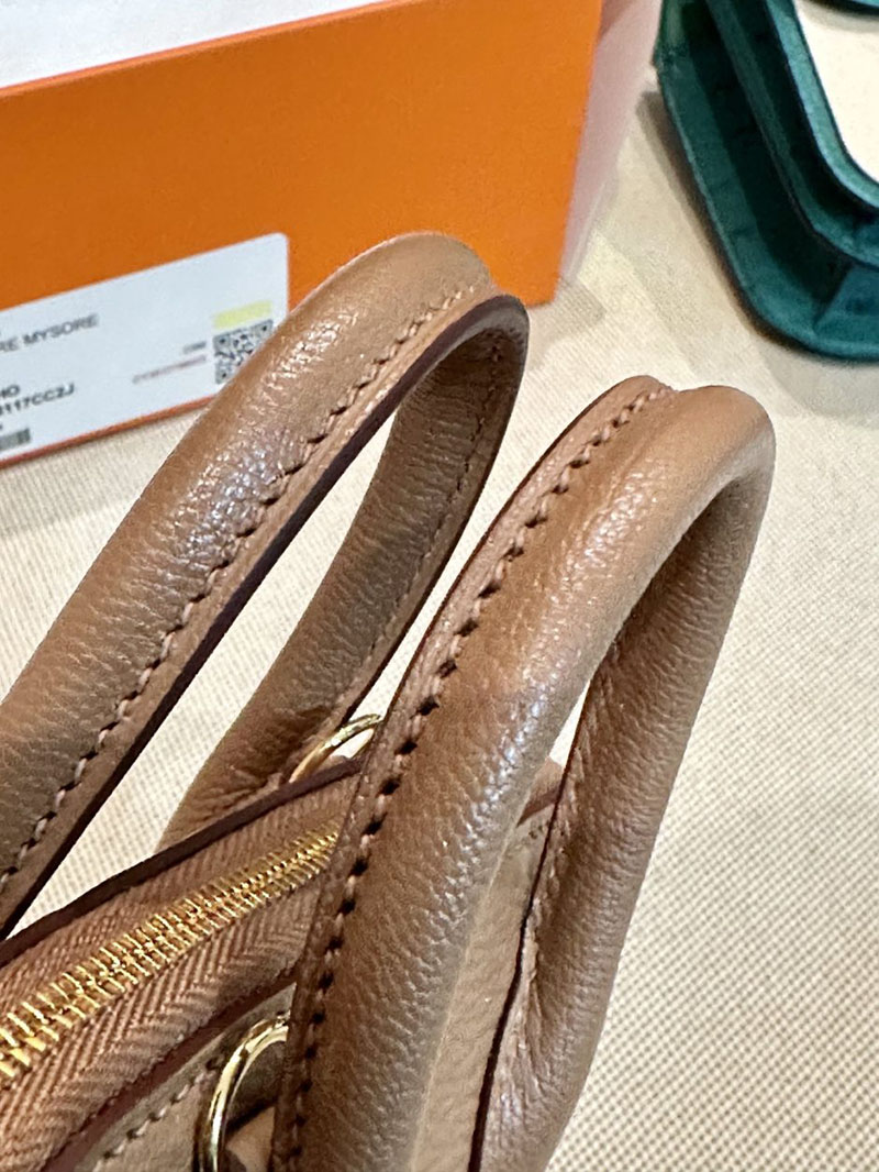 エルメス HERMES ボリード1923 20 ミニ ケブラコ シェブルミゾル ゴールド金具 2412916 ボリード風バッグ - 画像 (11)