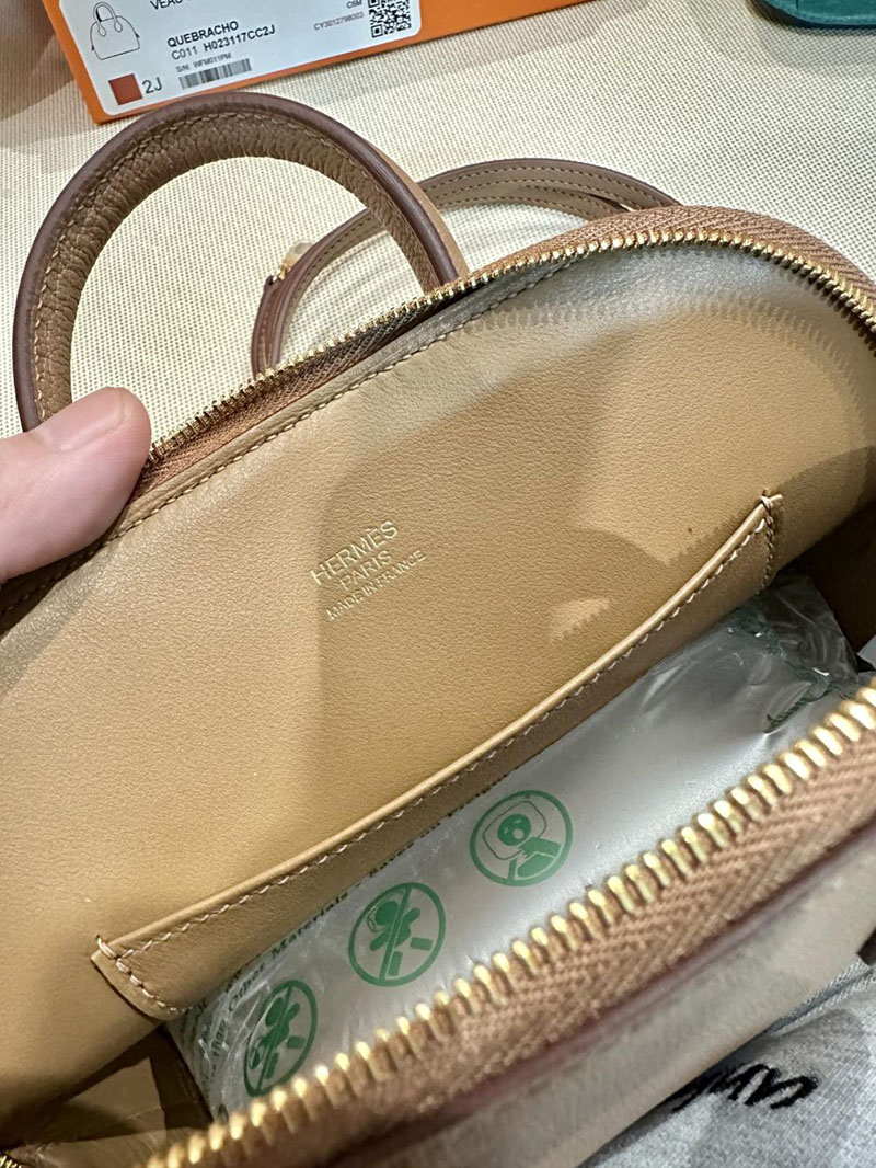 エルメス HERMES ボリード1923 20 ミニ ケブラコ シェブルミゾル ゴールド金具 2412916 ボリード風バッグ - 画像 (9)