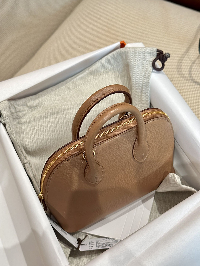 エルメス HERMES ボリード1923 20 ミニ ケブラコ シェブルミゾル ゴールド金具 2412916 ボリード風バッグ - 画像 (6)