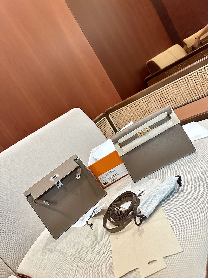 エルメスケリーリュック HERMES エルメス ケリーダンス2 ベージュドゥワイマール/ブルーフリーダ エバーカラー シルバー金具 2412923 - 画像 (14)
