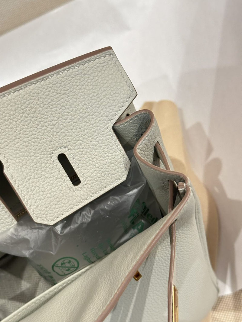 エルメス HERMES バーキン25 パールグレー トゴ ゴールド金具 2412925 エルメス バッグ 定価 - 画像 (9)
