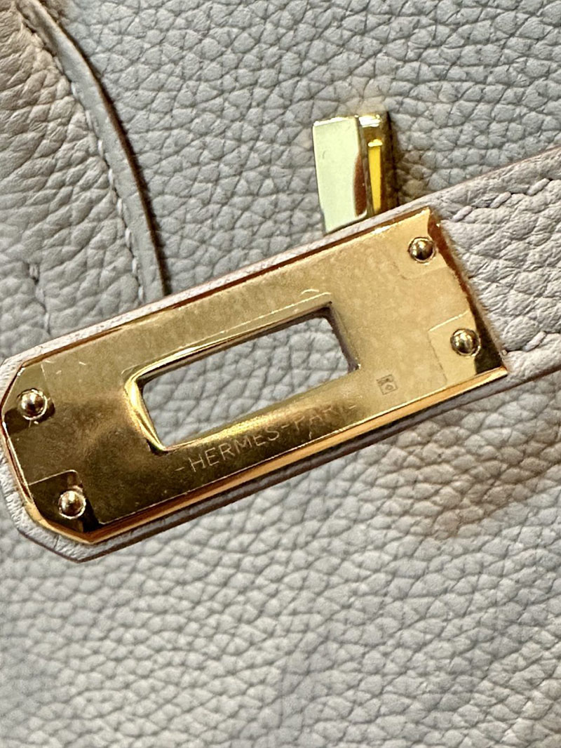 エルメス HERMES バーキン25 パールグレー トゴ ゴールド金具 2412925 エルメス バッグ 定価 - 画像 (7)