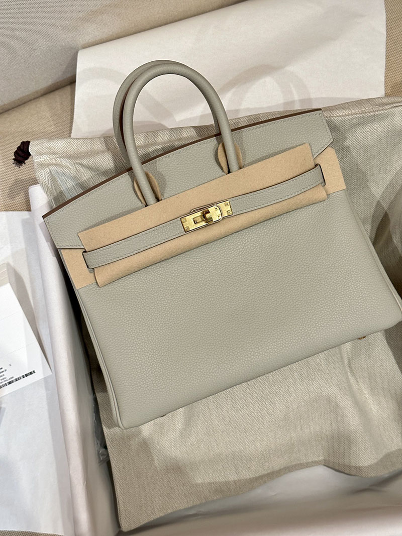 エルメス HERMES バーキン25 パールグレー トゴ ゴールド金具 2412925 エルメス バッグ 定価 - 画像 (17)