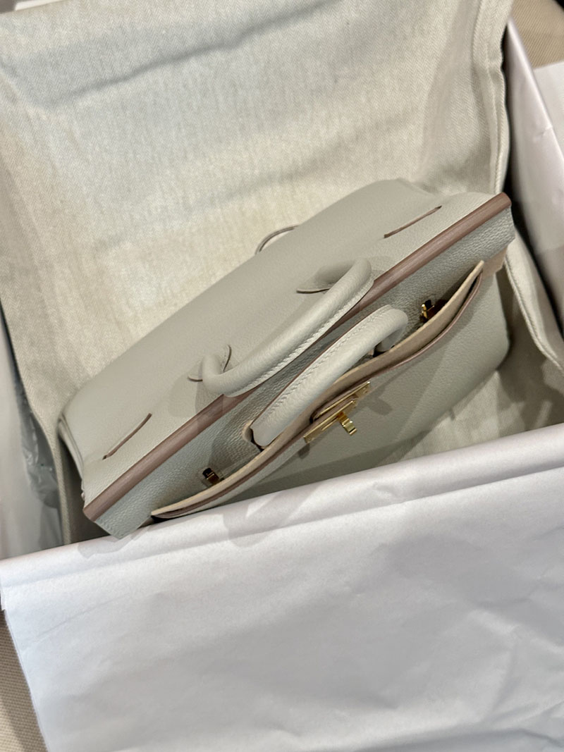 エルメス HERMES バーキン25 パールグレー トゴ ゴールド金具 2412925 エルメス バッグ 定価 - 画像 (16)
