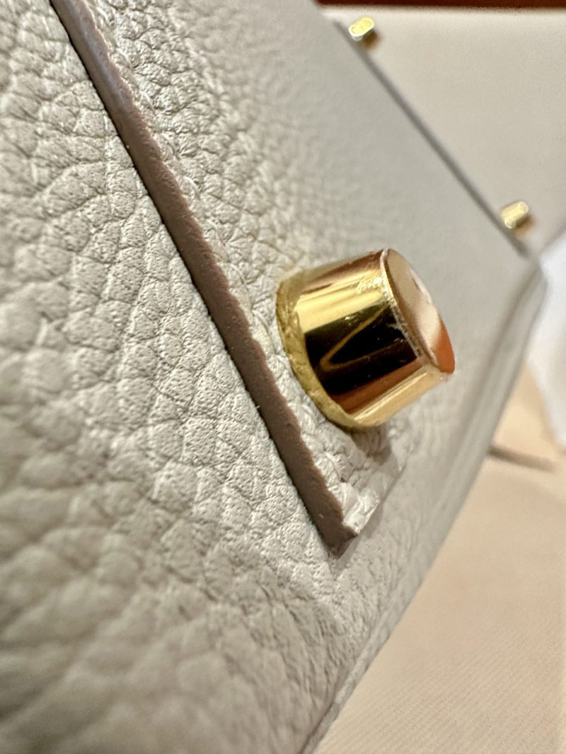 エルメス HERMES バーキン25 パールグレー トゴ ゴールド金具 2412925 エルメス バッグ 定価 - 画像 (13)
