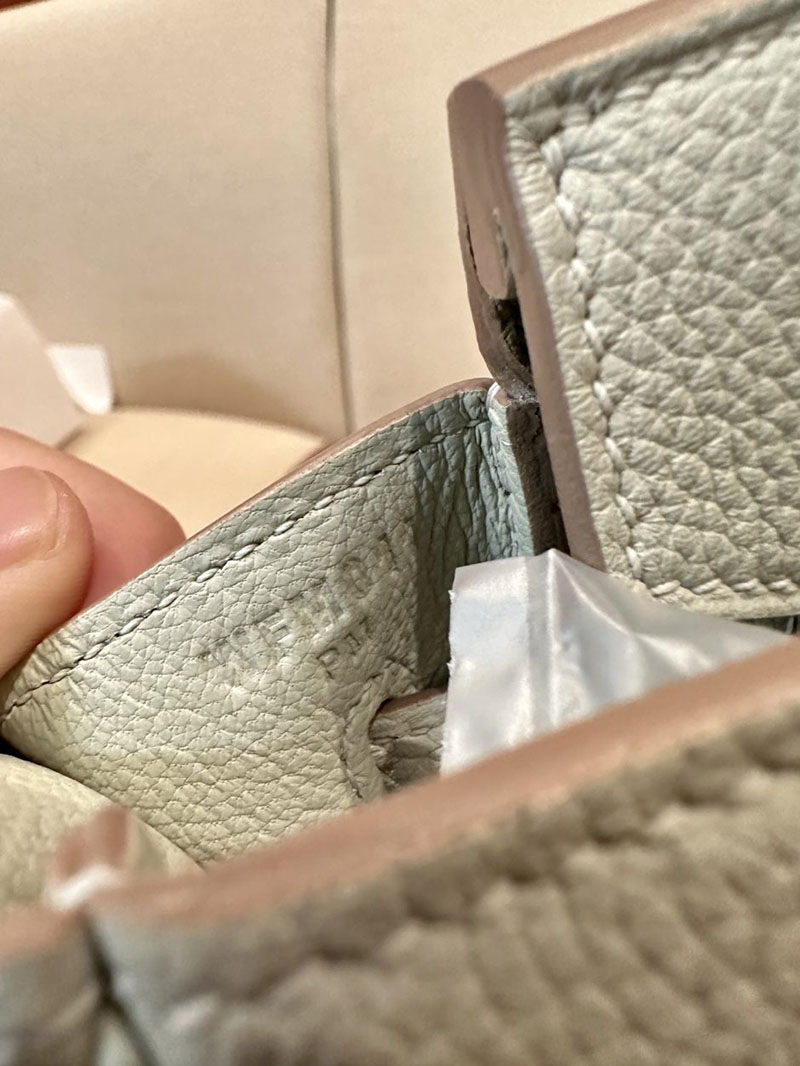 エルメス HERMES バーキン25 パールグレー トゴ ゴールド金具 2412925 エルメス バッグ 定価 - 画像 (12)
