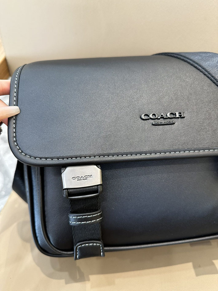 最高級 コーチバッグコピー レーサー メッセンジャー CU110 QB/BK ブラック シルバー金具 コーチ バッグ 斜めがけ 人気メンズ - 画像 (5)