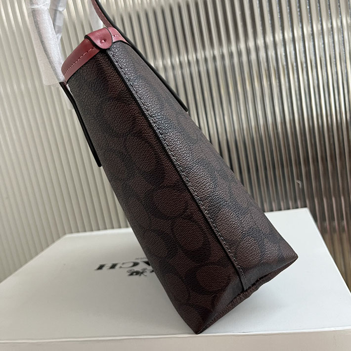 最高級 コーチバッグコピー シグネチャー キャンバス ミニ シティー トート CM183 IMWA0 ブラウン×ルージュ シルバー金具 コーチ トートバッグ 人気 - 画像 (7)