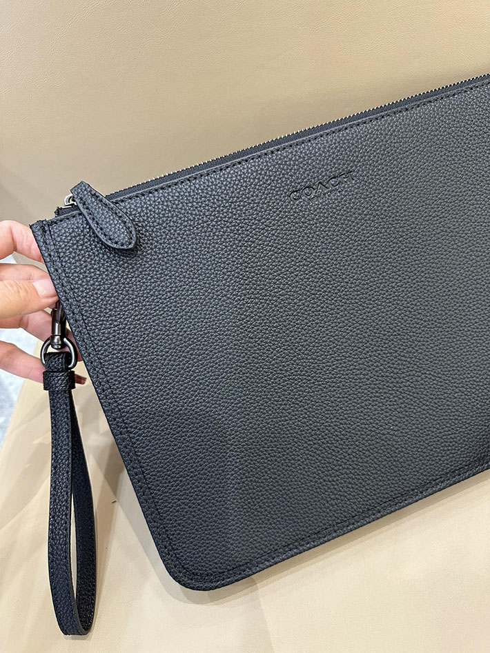 最高級 コーチバッグコピー チャーター ポーチ CR787 BLK ブラック シルバー金具 コーチ ポーチ メンズ - 画像 (8)