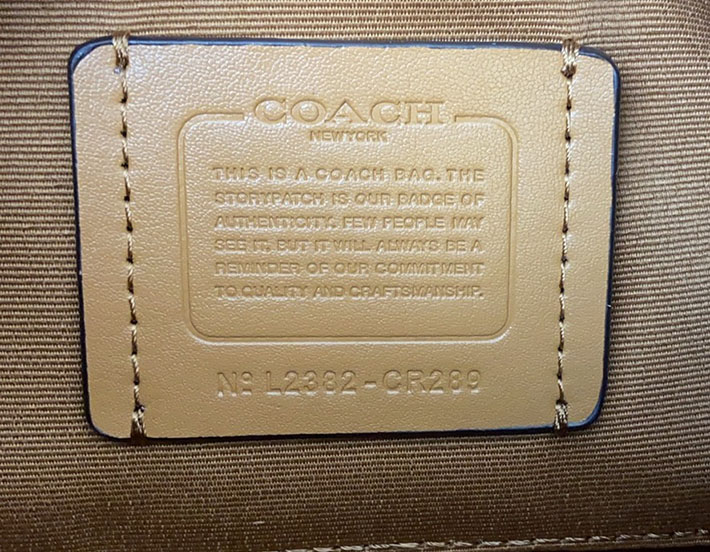 コーチ テリ ショルダー バッグ・シグネチャー キャンバス・ブルーベリー プリント CR292 IMXHE タン/ブラウン シルバー金具 コーチ ミニバッグ 人気 - 画像 (2)