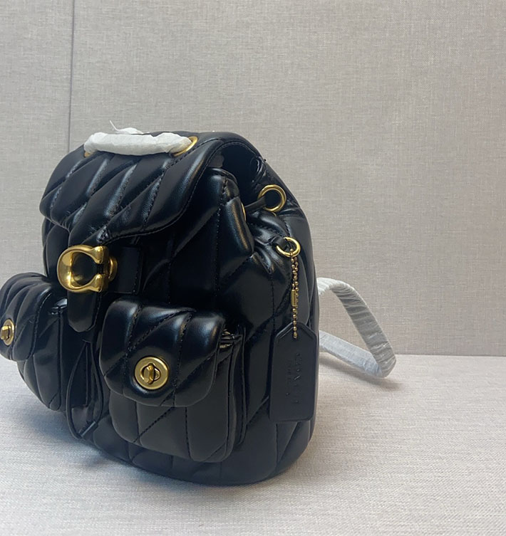 最高級 コーチバッグコピー タビー バックパック・キルティング CU076 B4/BK ブラス/ブラック ゴールド金具 コーチ リュック レディース 人気 - 画像 (7)